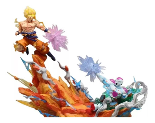 Goku Ssj Vs Freezer Dragon Ball Z Figura Con Luz Led Anime