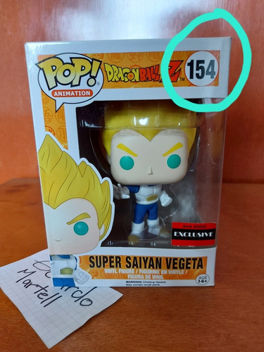 Funko Dragon Ball Vegeta Saiyan #164 Aaa Sticker (caja Mal)