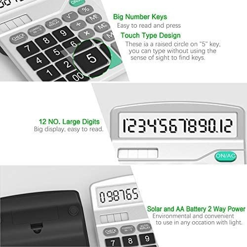 Calculadoras De Escritorio Splaks 12 Digitos X2 Plateado