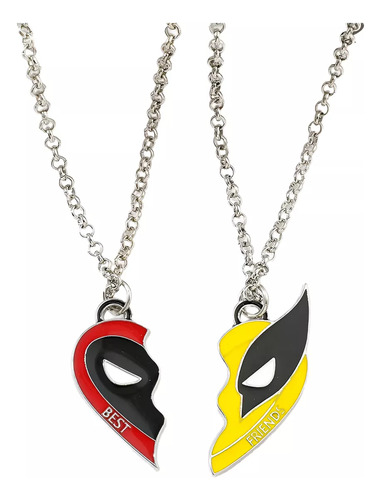 Collar Amistad Dije Acero Inoxidable Corazón Mejor Amigo