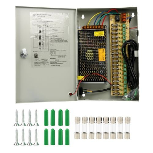 18 Ch Puertos 12v Dc 20a Fuente De Alimentación Caja De Dist