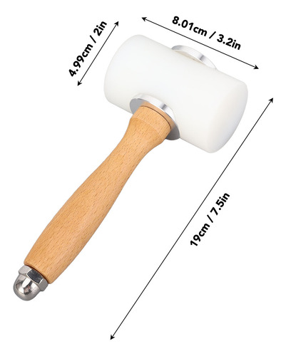 Martillo Para Tallar Cuero, Mango De Madera Profesional