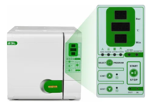 Esterilizador De Vapor Autoclave Automático Clase B 6.07 Gal