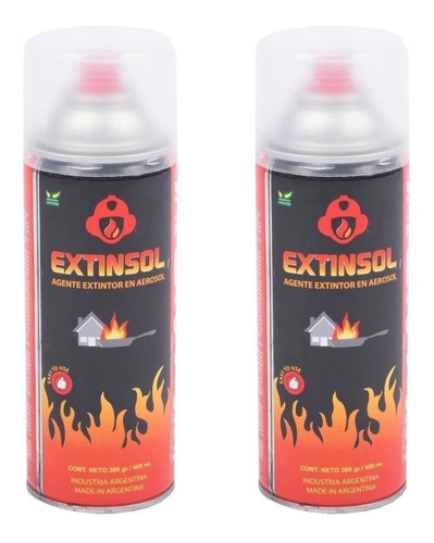 Agente Extintor En Aerosol Clase K Promo Ahorro 2 Unidades