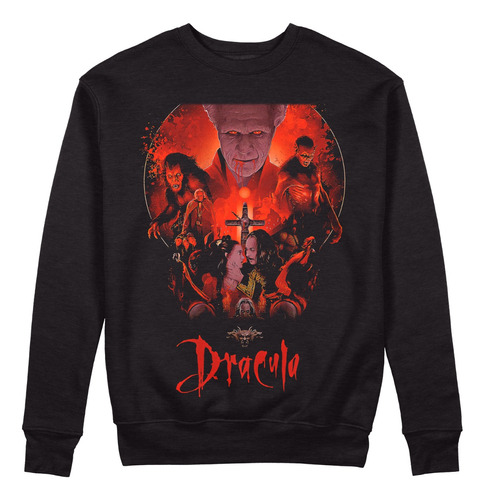 Sudadera Drácula, Unisex Cuello Redondo 01