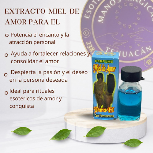 Perfume Miel De Amor Ellos - Extracto Potente ( 3 Pzas)