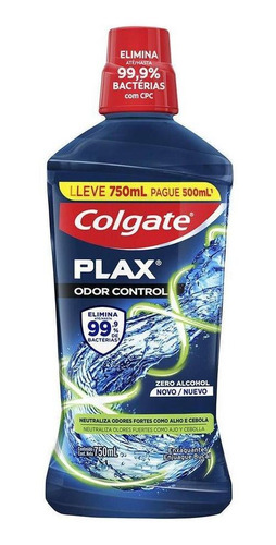 Enxaguante Bucal Colgate Zero Ácool Plax Odor Control 750ml