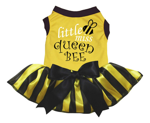 Petitebella Little Miss Queen Bee - Vestido Para Perro Cacho