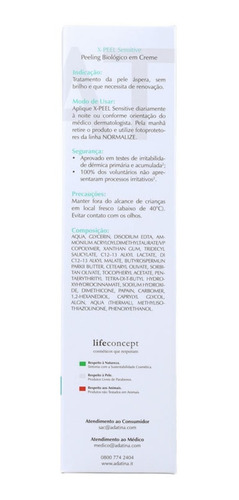 Ada Tina X-peel Sensitive Creme Para Rugas E Anti-idade 30ml