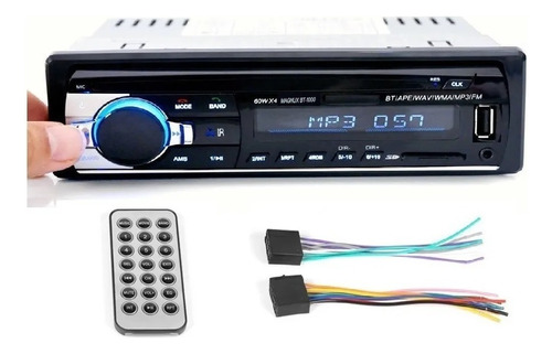 Radio Para Carro Con Usb Fm Bluetooth Sd Aux Potencia 60wx4