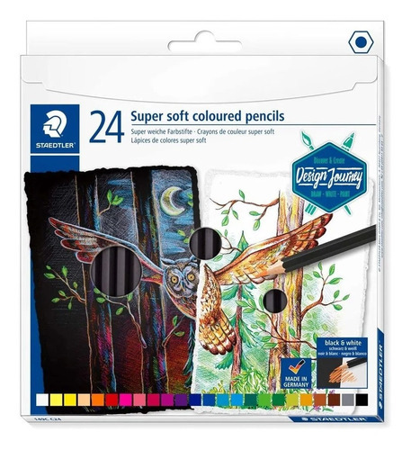 Lápis De Cor 24 Cores Supor Sof Staedtler