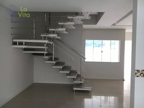 Casa, Sobrado Novo À Venda, Semi-mobiliado Com 3 Quartos, 1 Suite, 141m² Área Construída, Bairro Bela Vista, Gaspar Sc - Ca0266