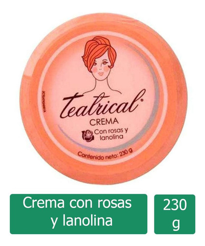 Crema Teatrical Con Rosas Y Lanolina Tarro Con 230 G