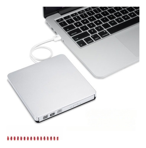 Slim Externo Usb 2.0 Reproductor De Lector Quemador De Dvd R