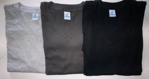 Imagen 3 de 4 de Franelas Cuello V Ovejita Original 100% Algodon S M L Xl