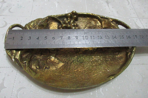 Bandeja Decorativa Centro De Mesa Bronce A Marionnet (15631) Dorado Oscuro (Usado)