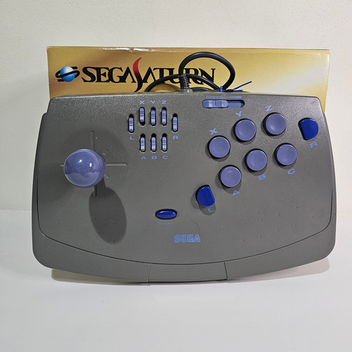Sega Saturn Official Arcade Stick - Original Completo Negro (Usado)