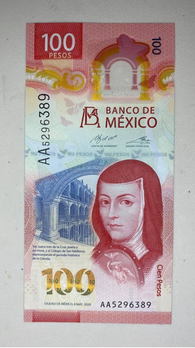 Billete 100 Pesos Sor Juana 2020