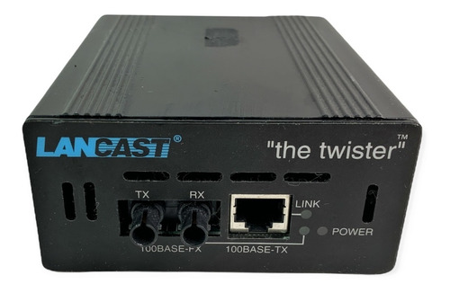 Convertidor De Medios Fibra Óptica Monomodo Lancast Twister