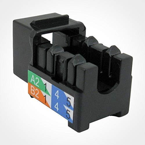 Cabo Vertical Cat6 90 Graus Keystone Jack Preto Encaixa Fac