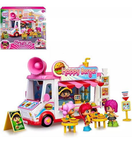 Pinypon Happy Burger + 20 Accesorios Y 1 Figura Premium