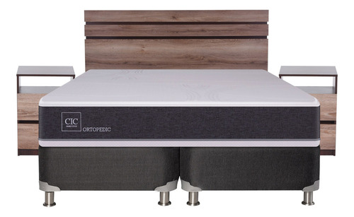 Cama Americana 2 Plazas Cic Ortopedic + Set Ares