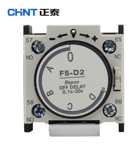 Rele Temporizador  P/contactor Chint 0,1-30s Off Delay F5-d2
