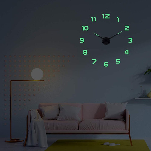 Imagen 4 de 10 de Reloj De Pared Cuarzo 3d Diy Acrílico Moderno Grande Nuevo