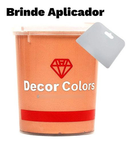 Imagem 2 de 10 de Decor Colors Tinta Cimento Queimado Perolizado 1,6 Kg Bronze