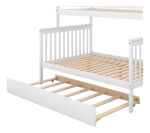 Merax Litera Individual Sobre Cama Matrimonial Con Nido, Esc