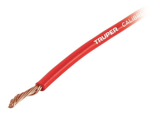 Carrete 12 M De Cable Primario Rojo Calibre 18 Truper 101089