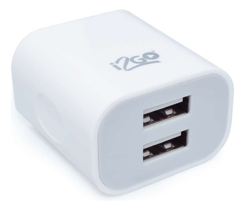 Cargador De Pared I2go 2 Puertos Usb 2.4a 12w Blanco