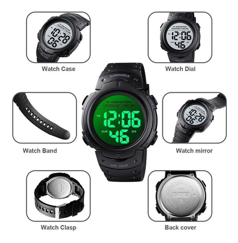 Imagen 5 de 10 de Reloj Skmei 1560 Digital Resistente Al Agua 10 Atm /alfashop