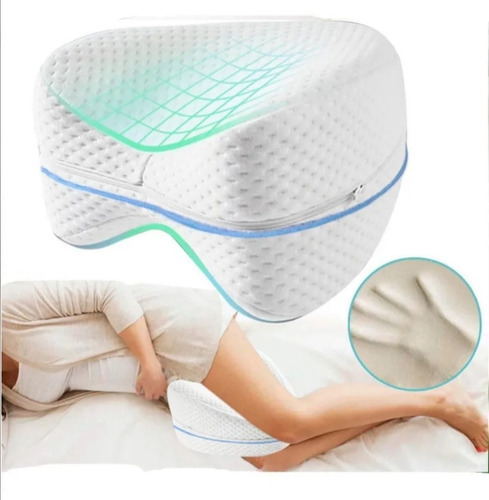 Almohada Ortopédica Para Piernas Espuma Viscoelástica Cojín 