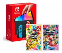 Comprar Consola Switch Oled Neon + Mario Jamboree + Mario Kart