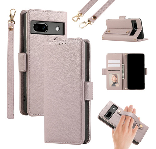 Funda De Piel Tipo Cartera Con Ranura Para Google Cover