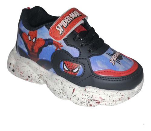 Zapatos Tenis Zapatilla Spiderman Hombre Araña Luces Niño