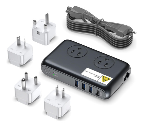 Converter 220v A 110v - Adaptador Universal Con 4 Usb