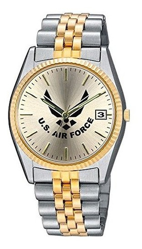 Aqua Fuerza Aérea Fuerza Emerge Watch A 38 Mm Cara Del Oro.