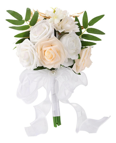 Ramo De Rosas De Seda De 11,4 Pulgadas Para , Ramo De Boda