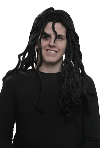 Rastas Peluca Disfraz Fiesta Accesorios Cosplay Halloween Color Negro