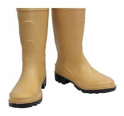 Botas De Goma C/corta Beige N 41 Par Top Rain