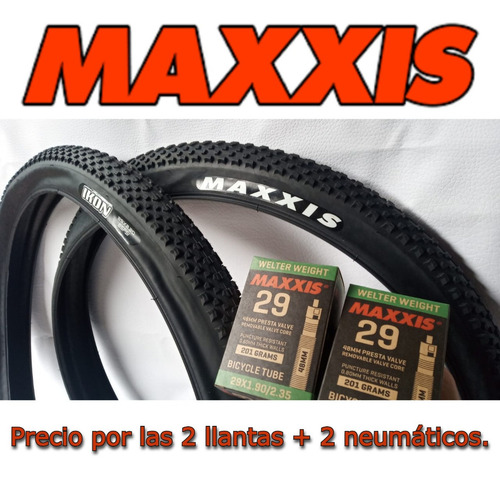 Imagen 1 de 10 de 2 Llantas Maxxis Ikon 29*2.20 + 2 Neumáticos Maxxis