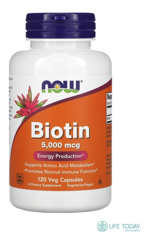 Biotina 5000mcg Now Foods 120veg Caps