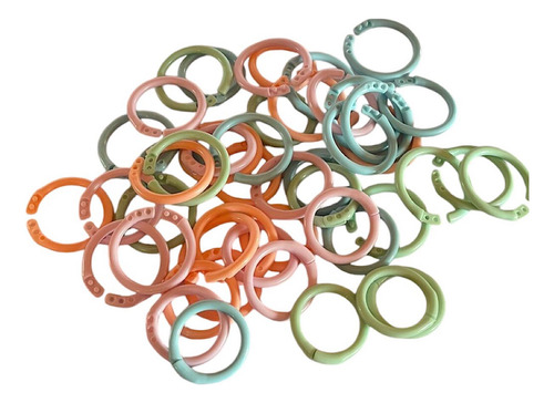 Argolas C/200 Unidades Articuladas Coloridas Artesanato 22mm