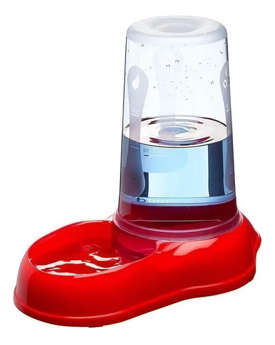 Dispensador De Agua Y Comida Ferplast Azimut 1500 1,5 L Color Rojo