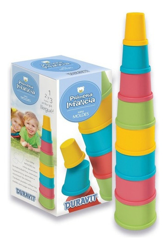 Mini Baldes Torre Apilable Encastre Juguete Bebe Duravit Tl