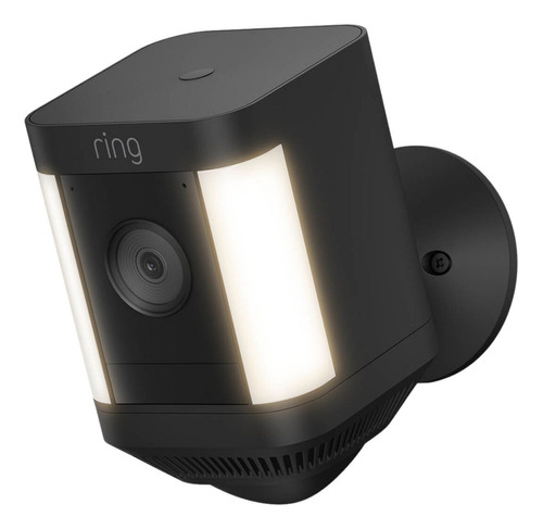 Cámara Seguridad Inalámbrica Batería Ring Spotlight Cam Plus Color Negro