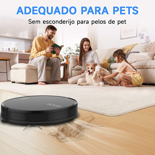 Robô Aspirador de Pó Lydsto G1 cor preto limpeza automática 4000pa Compatível Com Mi home Bivolt 127/220v