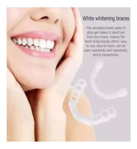 2pcs Kit Carillas Dentales Sonrisa Instantánea Ajuste Doble
